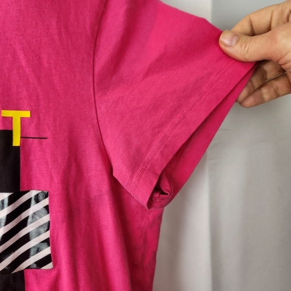 Just Cavalli pink graphics tshirt XL in VGUC - Picture 6 of 9